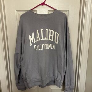 Light Blue Malibu California John Galt Crewneck